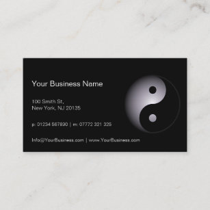 Schwarz-weiß Yin Yang Beruflich - Visitenkarte