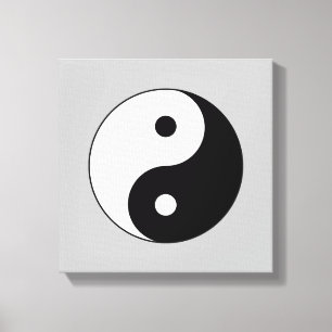 Schwarz-Weiß-Yin-Yang-Stretched-Canvas drucken Leinwanddruck