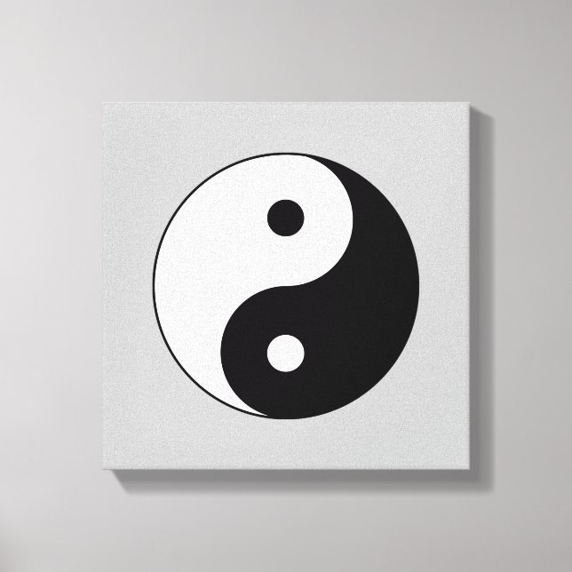 Schwarz-Weiß-Yin-Yang-Stretched-Canvas drucken Leinwanddruck (Vorderseite)