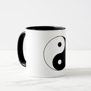 Schwarz-Weiß-Yin-Yang Tasse