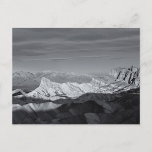 Schwarz-weiß Zabriskie Point Death Valley Postkarte