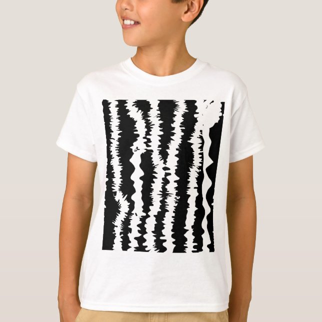 Schwarz-Weiß-Zebra-Design T-Shirt (Vorderseite)