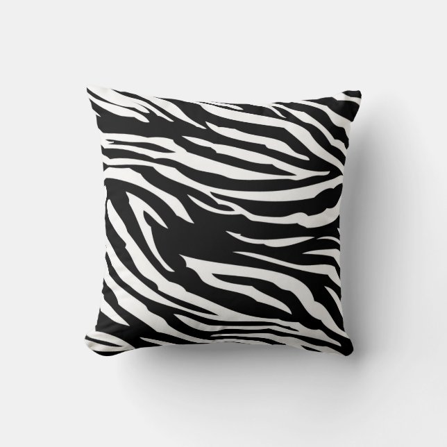 Schwarz-Weiß-Zebra-Druckkissen-Kissen Kissen (Vorderseite)