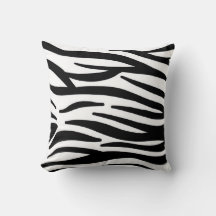 Schwarz-Weiß-Zebra-Druckkopfkissen