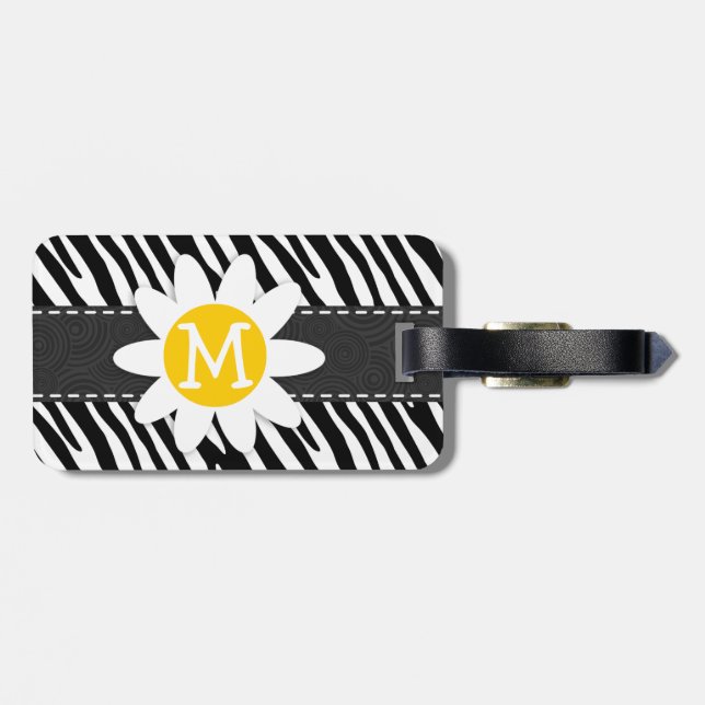Schwarz-Weiß-Zebra; Frühjahr-Dämie Gepäckanhänger (Rückseite horizontal)