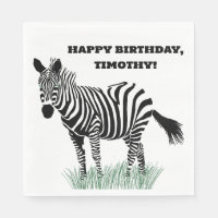 Schwarz-Weiß-Zebra im Gras-Party