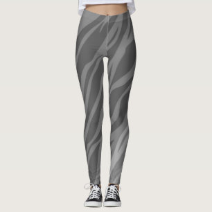 Schwarz-Weiß-Zebra Leggings