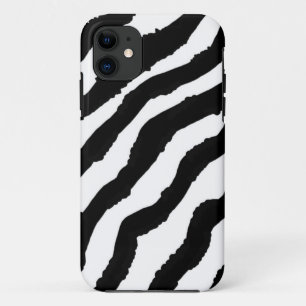Schwarz-Weiß-Zebra-Muster iPhone 11 Hülle