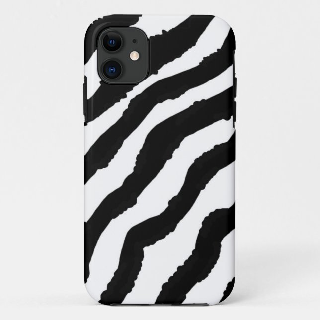 Schwarz-Weiß-Zebra-Muster Case-Mate iPhone Hülle (Rückseite)