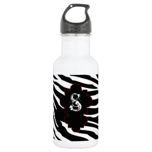 Schwarz-Weiß Zebra Print 32.oz. Trinkflasche