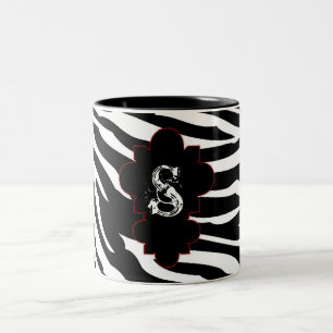 Schwarz-Weiß Zebra Print Animal Coffee Tassen Cup