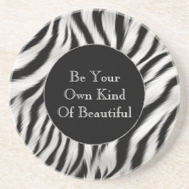 Schwarz-Weiß-Zebra Print Animal Safari Getränkeuntersetzer