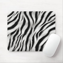 Schwarz-weiß Zebra Print Animal Safari Mousepad