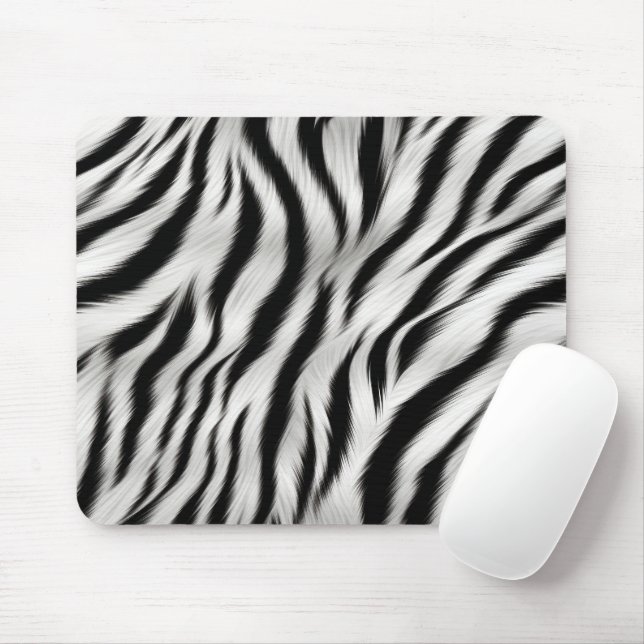 Schwarz-weiß Zebra Print Animal Safari Mousepad (Mit Mouse)