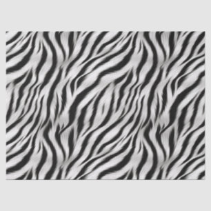 Schwarz-weiß Zebra Print Animal Safari Seidenpapier