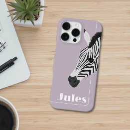 Schwarz Weiß Zebra Rosa Namen hinzufügen iPhone 16 Pro Max Hülle