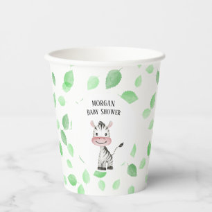 Schwarz & Weiß Zebra Safari Wilder Dschungel Jungl Pappbecher