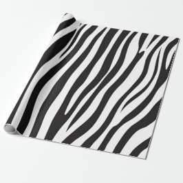 Schwarz-Weiß-Zebra-Tierdruck Geschenkpapier