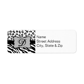 Schwarz-Weiß-Zebra und Cheeta-Skin Personalisiert