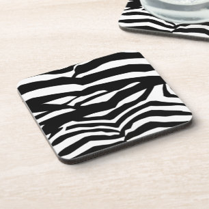 Schwarz-Weiß-Zebrastreifen Getränkeuntersetzer