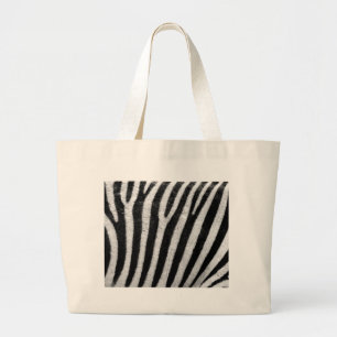 Schwarz-Weiß-Zebrastreifen Jumbo Stoffbeutel