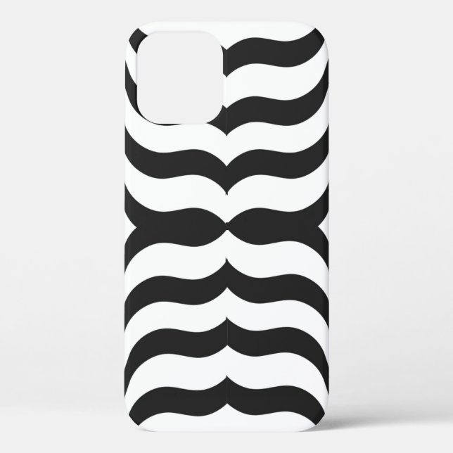 Schwarz + Weiß Zebrastreifen Muster modern Case-Mate iPhone Hülle (Rückseite)