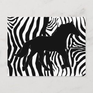 Schwarz-Weiß-Zebrastreifen Postkarte