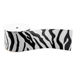 Schwarz-Weiß-Zebrastreifen Ripsband