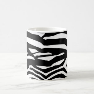 Schwarz-Weiß-Zebrastreifen Tasse