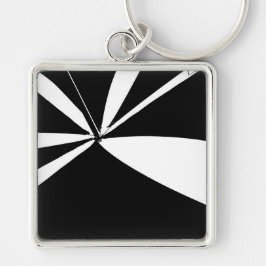 Schwarz-Weiß-Zelt Schlüsselanhänger