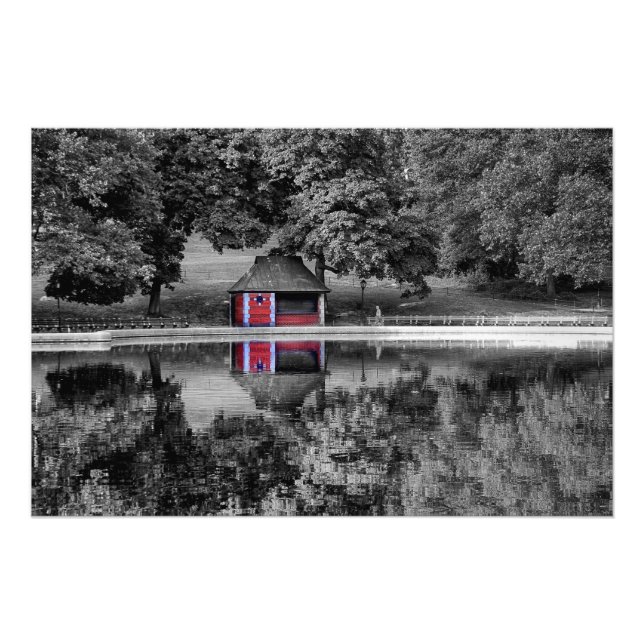 Schwarz-Weiß-Zentralparklandschaft Foto (Vorne)