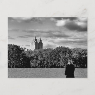 Schwarz-Weiß-Zentralparklandschaft Foto Postkarte