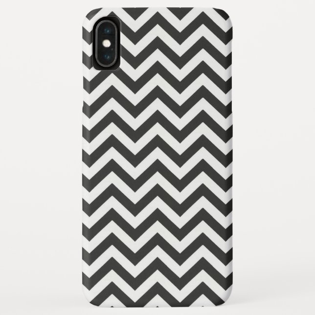 Schwarz-weiß Zickzack Case-Mate iPhone Hülle (Rückseite)