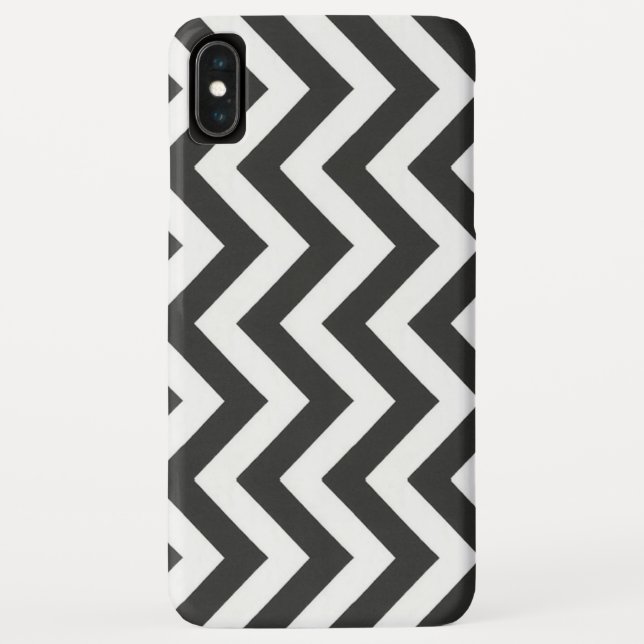 Schwarz-weiß Zickzack Case-Mate iPhone Hülle (Rückseite)