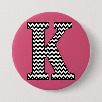 Schwarz-Weiß-Zickzack "K"-Monogramm