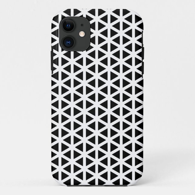 Schwarz-Weiß-Zickzack Muster Case-Mate iPhone Hülle (Rückseite)