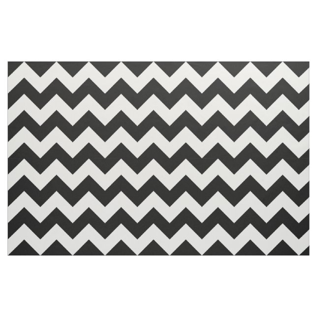 Schwarz-Weiß-Zickzack Zigzag-Fabrik Stoff (Yard (91,4 cm))