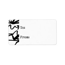 Schwarz-Weiß-Zig-Zag-Pfeile - Geschenkmarke