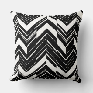 Schwarz/Weiß Zig Zag Pillow Kissen