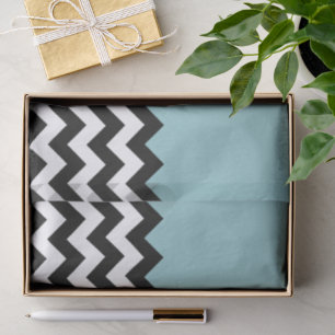 Schwarz-Weiß-Zigzag-Muster, Zickzack, blau Seidenpapier