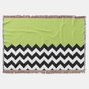 Schwarz-Weiß-Zigzag-Muster, Zickzack, grün Decke