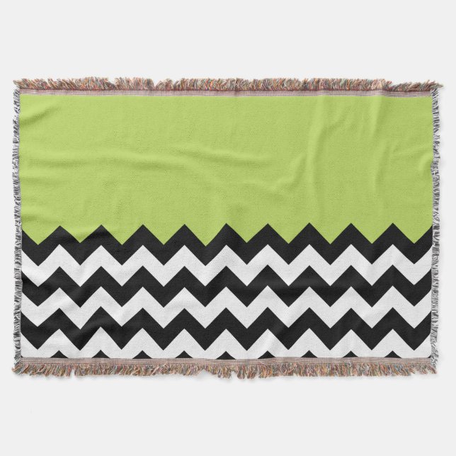 Schwarz-Weiß-Zigzag-Muster, Zickzack, grün Decke (Vorderseite)