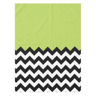 Schwarz-Weiß-Zigzag-Muster, Zickzack, grün Tischdecke
