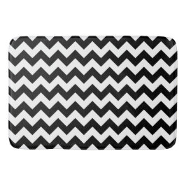 Schwarz-Weiß-Zigzag-Muster, Zickzack Muster Badematte