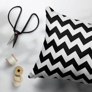 Schwarz-Weiß-Zigzag-Muster, Zickzack Muster Kissenbezug
