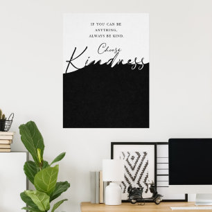 Schwarz-Weiß-Zitatposter – Minimalistische Wanddek Poster
