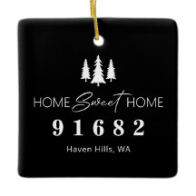 Schwarz-weiß Zuhause Sweet Zuhause Zip-Code