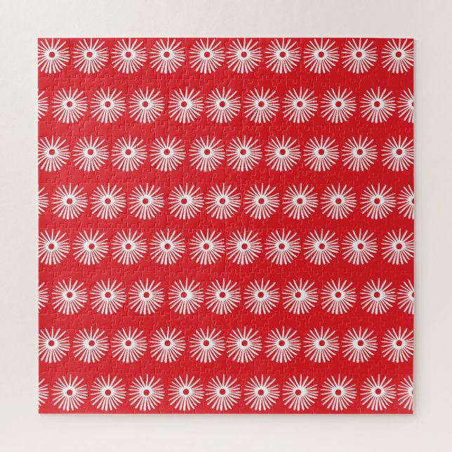 Schwarz-weiße, abstrakte Blumenstruktur. Puzzle (Vertikal)