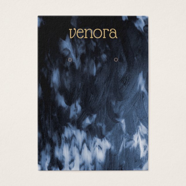 Schwarz-weiße Abstrakte Ohrensichtkarte (Vorderseite)