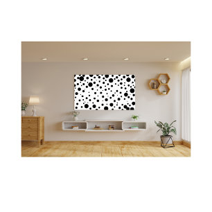 Schwarz-weiße Abstrakte Polka Dot Pattern Modernst Fotodruck